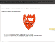 Tablet Screenshot of beco.in